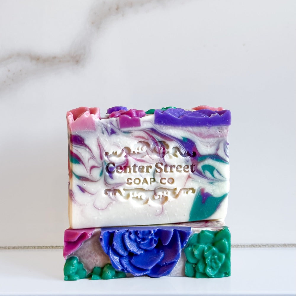 Center Street Soap Co. Enchanted Garden Handmade Bar Soap. 