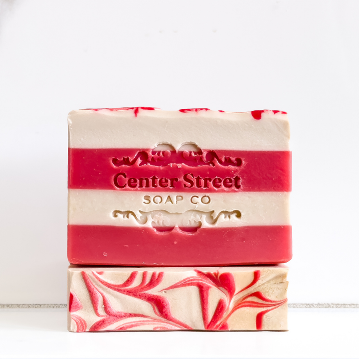 Candy Cane Handmade Soap Bar