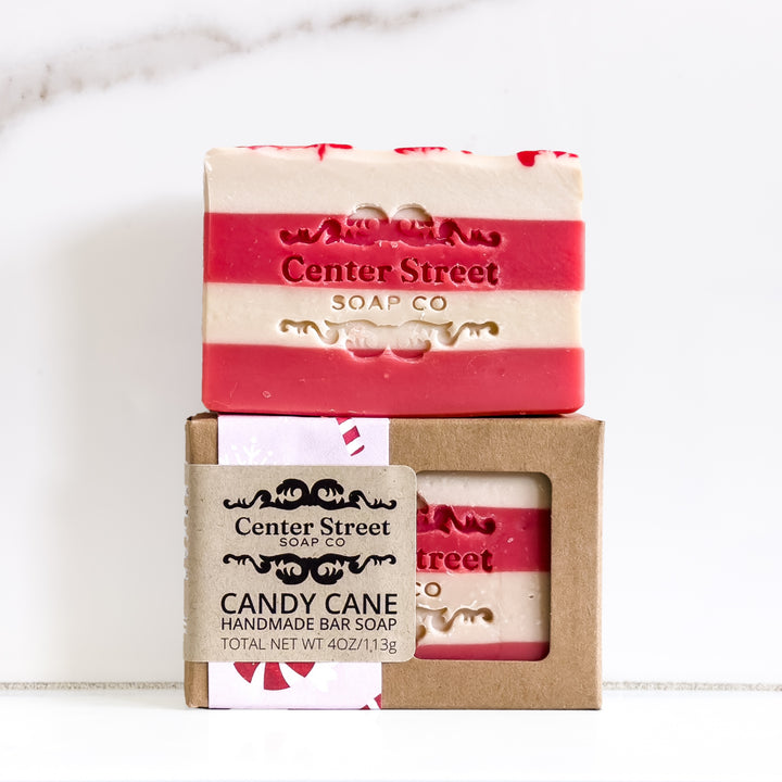 Candy Cane Handmade Soap Bar