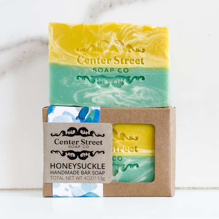 Honeysuckle handmade artisan bar soap by Center Street Soap Co.