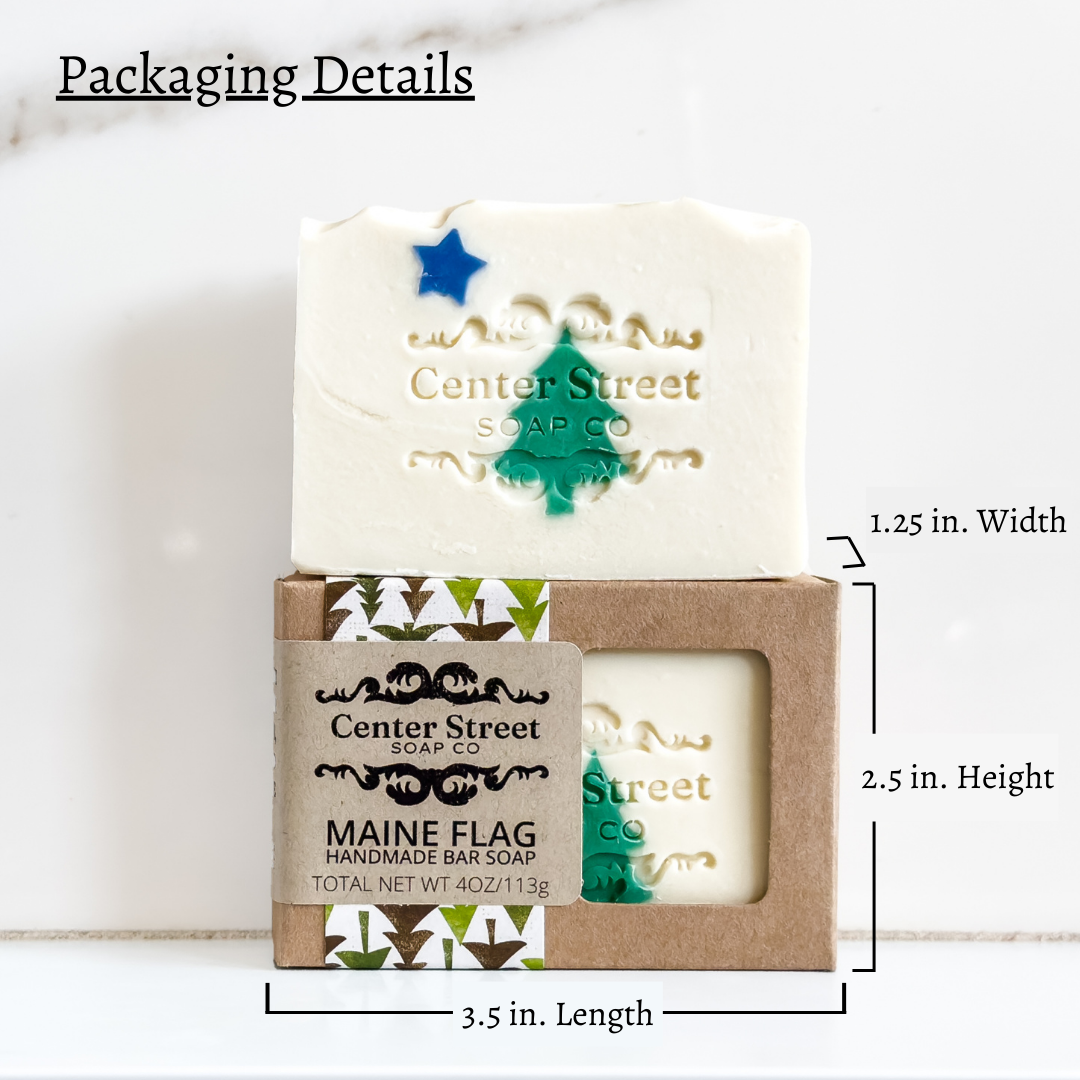 Maine Flag Handmade Soap Bar